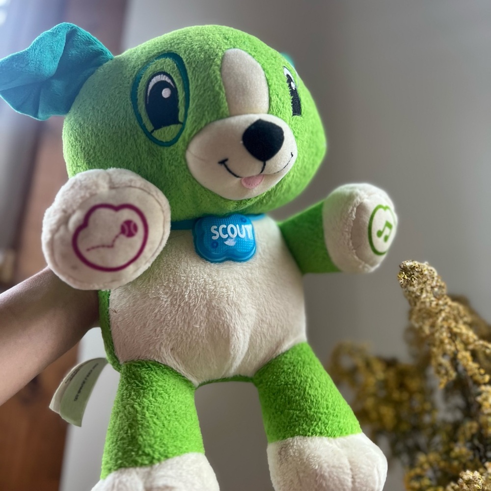 Scout plush toy green white